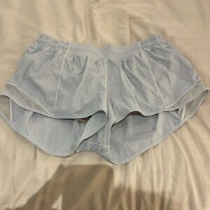 White/light blue Lululemon shorts size 8